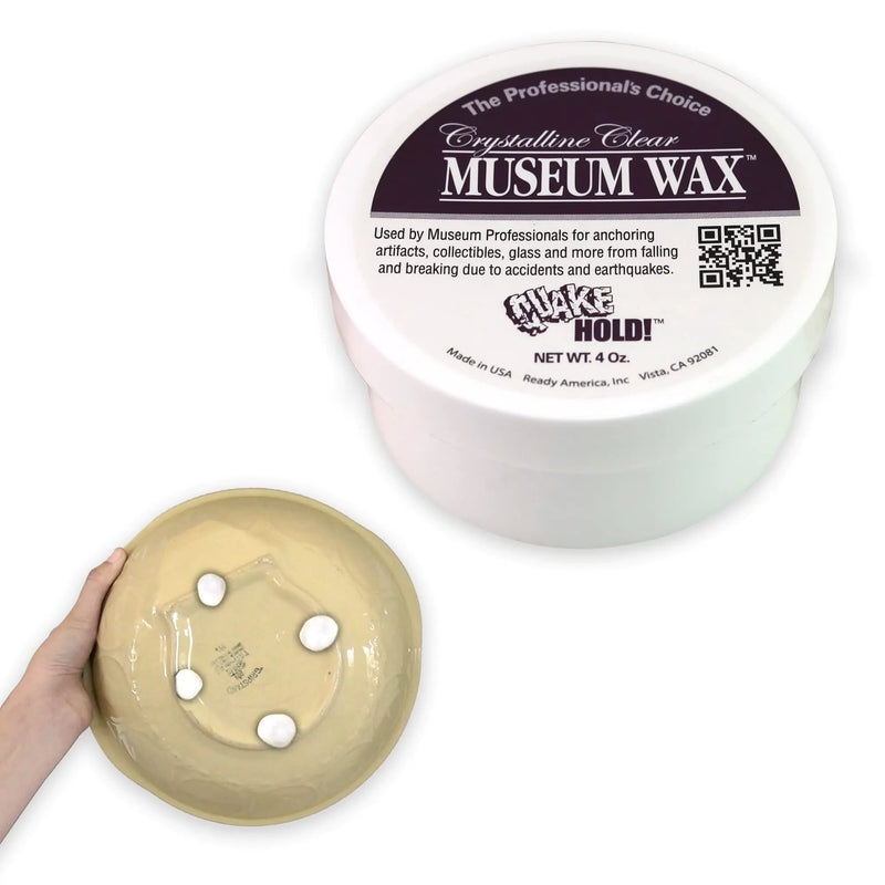QUAKE HOLD! Ready America Quake Hold Museum Wax 4 Oz Clear Crystalline